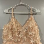 Lulus  Feeling Flirty Blush Pink Floral Applique Dress Large L Photo 2