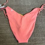 Hurley  Solid Cheeky Reversible Side Tie Bikini Bottom Coral Yellow XL Photo 1