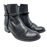 Frye Melissa Seam Short Boots Leather Black Size US 6 Photo 3