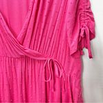 Torrid NWOT  Pink Swiss Dot Surplice Pockets Midi Dress‎ 2X Photo 6