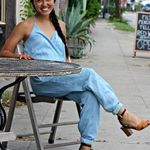 Chambray Jumpsuit Blue Photo 0