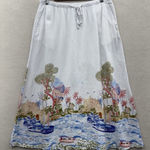 Cynthia Rowley  nwt size large Skirt with beach Scenic Print has pockets Photo 0