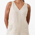 Athleta  Retreat Linen Romper - L Photo 0