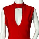 Miss Circle Dress Womens Large Red Bodycon Bandage Asymmetrical Cocktails Glam Red Photo 4