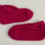 Ralph Lauren NWOT Lauren  women’s hot pink cable‎ knit sweater booties slippers Photo 0