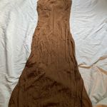 Young Fabulous and Broke YFB Lou Lou Sleeveless Brown Animal Print Silky Midi Slip Dress Size Medium Photo 2