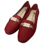 Anne Klein NEW  IFlex Alkolin Red Driving Loafers Shoes Silver Logo Medallion 8.5 Photo 0