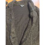 Double Zero  Fuzzy Knit One Button Cardigan Sweater Black Size Small Photo 7