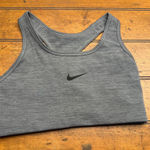 Nike  Dri Fit Medium Grey Racerback Sports Bra Activewear Workout Photo 0