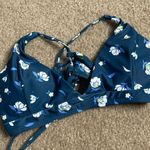SheIn Floral Blue Green Bikini Top Photo 0
