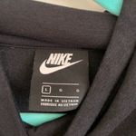 Nike Women’s Icon Clash Funnel Neck hoodie black metallic logo size large Photo 2