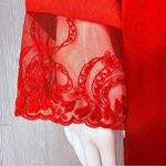 La Senza Satin Robe & lingerie nighty Lace Trim Sleeve in Cosmo Red dressing robe small Photo 12