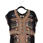 Johnny Was Biya Effy Challis Fully Embroidered Black Maxi Dress Size Medium Photo 4