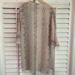 White Birch  Pink And Gray‎ Snakeskin Pattern Kimono Size XL Photo 1
