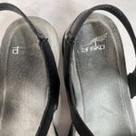 Dansko  Size 38 7.5 - 8 Sandals Blythe Black Nubuck Suede Flat Laser Cut Detail Photo 9