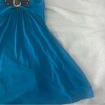 Cache  Vibrant Blue Halter Mini Dress Photo 3