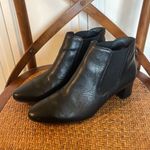 Paul Green Nell Hydro water resistant block heel black leather bootie 6.5 Photo 3