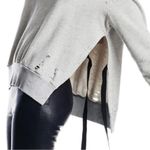 Pam & Gela Juicy Couture Distressed Tie Side V Neck Sweatshirt Oversized Small Photo 6