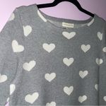 Cynthia Rowley NEW M Sweater Heart Novelty Print 3/4 Sleeve Photo 1