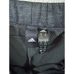 Adidas  Pants Medium Heather Black Joggers Ankle Zip Pockets Logo Stretch Women M Photo 5