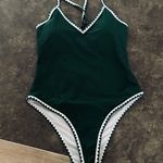 Zaful Women's Double Halter Padded Double Drawstring Swimwear Cheeky Thong Swimsuit Photo 5