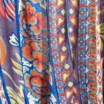 Angie boutique boho patchwork floral peplum top, semi sheer, size small Photo 2