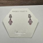 Bomb Party Silver Tone Lab Created Ombre Ruby Pink Dangle Drop Pierced Earrings Photo 0