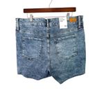 True Craft  Denim Shorts High-Rise‎ Distressed Blue Wash Plus Size 18W Photo 5