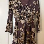 Adrienne Floral Purple Dress Photo 0