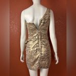 Karlie Elegant One-Shoulder Gold Dress Size Small. E46 Photo 8