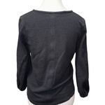 Madewell  Black V-Neck Cotton Top Photo 5