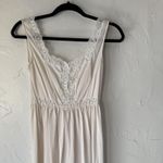 Source Unknown Vintage White Nightgown Womens Small Lace Trim Maxi Nylon 70s‎ 80s Coquette Photo 1