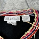 Shannan Sweater Womens Medium Black Multi Cardigan Embroidered Beaded Vintage Photo 6