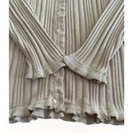 Baby Pink Plunging Neck L/S Ribbed Sparkle Party Glitter Large‎ Sweater VTG Y2K Photo 3