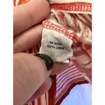 Ralph Lauren Polo Red Cream Stripe Linen 3/4 Sleeve Boat Neck Shirt Size Large Photo 4