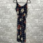 As You Wish As U Wish Floral Plaid Romper Photo 1