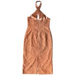 Bardot Riveria Lace Corset Bodycon Halter Dress In Rust Orange/Peach Size 8 Photo 6