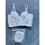 Women's Underwear Bra Set Pants Embroidery Lace retro‎ style Ladies Sexy new White Size undefined Photo 4