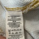 Free People  Women’s Size XS White Gold Zipper Cuff Thermal Crewneck Top Shirt Photo 9