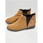 Primark Boots Slip On Faux Suede Pointed Toe Low Heeled Ankle Booties Tan 9 Photo 9