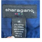 Sharagano Skirt Blue White Polka Dot Paisley Print Pleated A-Line Size 14 Photo 4