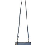 Joy Susan  Leather Wristlet Crossbody Bag – Slate Blue / Gray – Removable Straps Photo 3