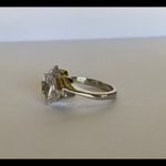 Contemporary Princess Diamond Ring Size 6 Silver Photo 4