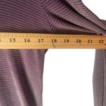 Western Collection Vintage 90s Purple Striped Stretch Semi Sheer Long Sleeve Top Size XL Photo 6