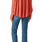 Free People  Terracotta Kennedy polka Dots blouse Photo 13