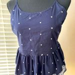 Arizona Jeans Arizona Cotton Top in Navy and White. Photo 3