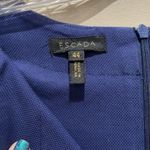 Escada Sleeveless Sheath Dress V Neck Navy Blue Size 44 Photo 4