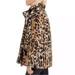 Free People Womens Leopard Print Faux Fur Kate Oversized Jacket Coat Size XS Photo 2