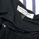 Halston Heritage Black One Shoulder Draped Asymmetrical Dress Small Photo 12