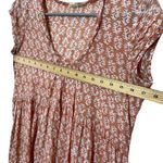Matta Sabina Greece Midi Dress Rust Printed Short Sleeves Cotton Womens Sz XS Orange Photo 9